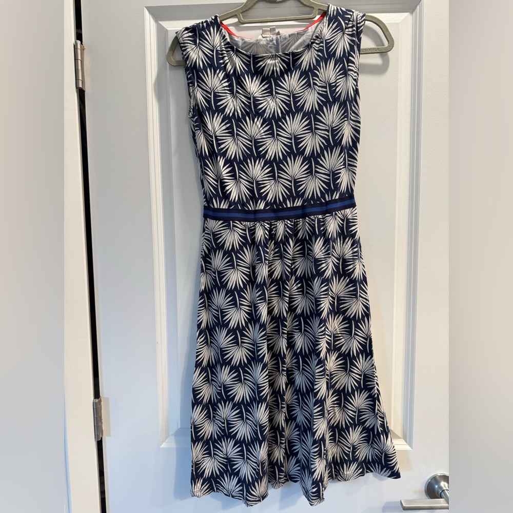 Boden Navy and White Jersey Dress